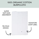 5-Pack Organic Cotton Knit Tri-fold Burp Cloths